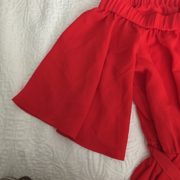 New York & Company Off-The-Shoulder Red Maxi Dress - Size S - Picture 6 of 12